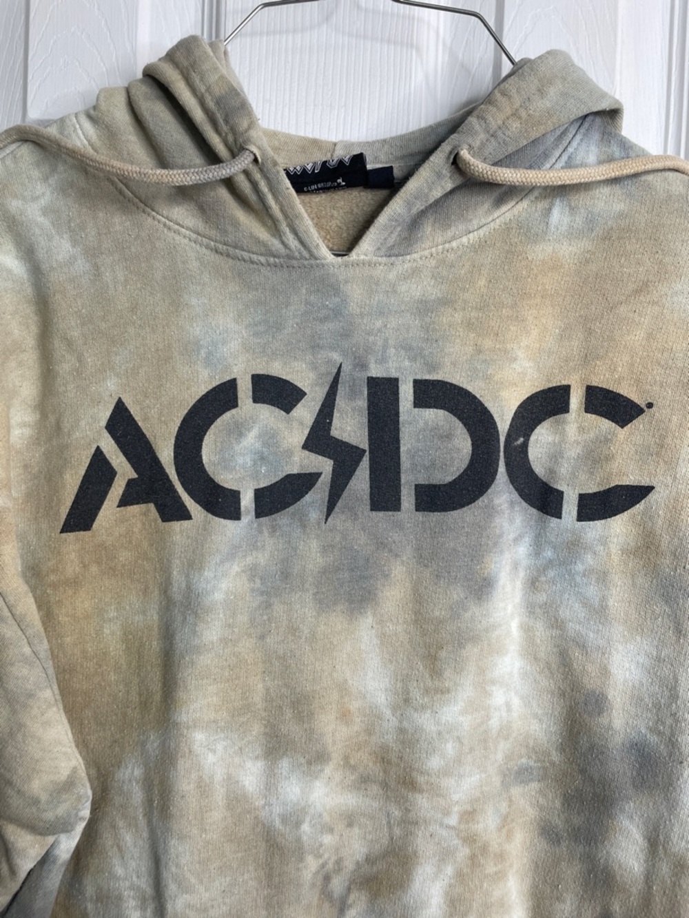 AC/DC Tie-Dye Hoodie Size Medium Unisex